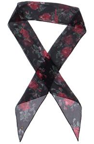 Saint Laurent Grunge Roses Scarf In Black,floral