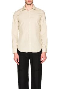 Maison Margiela Slim Fit Garment Dyed Shirt In Neutrals