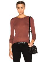Enza Costa Bold Long Sleeve Top In Red