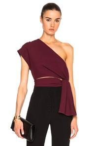 Tome One Shoulder Top In Red