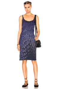 Raquel Allegra Layering Tank Dress In Blue,purple,ombre & Tie Dye