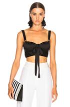 Proenza Schouler Tie Front Bustier In Black