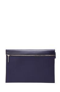 Victoria Beckham Large Zip Pouch In Blue