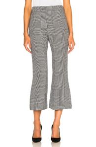 Smythe Crop Kick Pant In Checkered & Plaid,gray