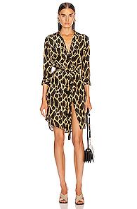 L'agence Stella Short Shirt Dress In Black