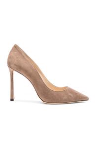 Jimmy Choo Suede Romy Heels In Neutrals