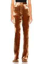 Juan Carlos Obando Vintage Velvet Trousers In Brown,metallics