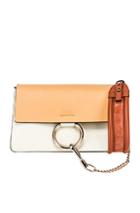 Chloe Tricolor Shoulder Bag In Neutral,white