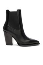 Saint Laurent Leather Theo Heeled Chelsea Boots In Black