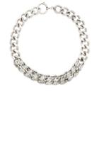 Isabel Marant Crystal Embellished Chain Choker In Metallics