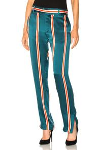 Equipment Florence Trouser Pant In Green,orange,stripes