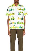 Junya Watanabe Print Pocket Shirt In Green,novelty,white