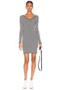 Rag & Bone/jean Halifax Mini Dress In Black,stripes,white