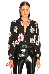 Equipment Cornelia Blouse In Black,floral