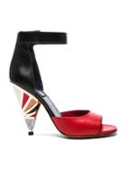 Givenchy Leather Multicolor Heels In Black,red