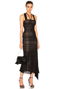 Roland Mouret Stevan Circular Lace Knit Dress In Black