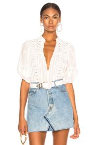 Zimmermann Castile Flower Cutout Top In White