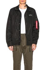Alpha Industries Lightweight Coaches Jacket In Black