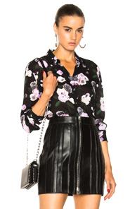 Equipment Leema Top In Black,floral