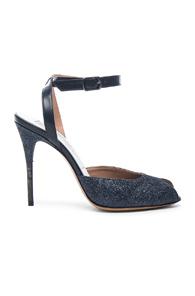 Maison Margiela Glitter Heels In Blue