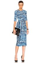 Preen By Thornton Bregazzi Marlena Dress In Blue,ombre & Tie Dye,white