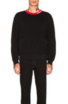 Givenchy Contrast Collar Sweatshirt In Black,red