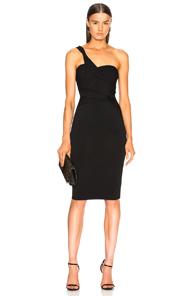 Stella Mccartney One Shoulder Cocktail Dress In Black