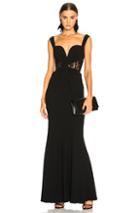 Alexander Mcqueen Sleeveless Bustier Gown In Black