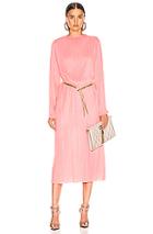Givenchy Pleated Long Dress In Pink