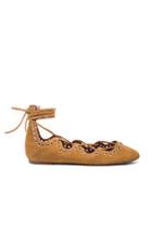 Isabel Marant Leo Eyelet Velvet Flats In Neutrals