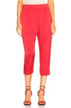Enza Costa Drop Rise Pant In Red