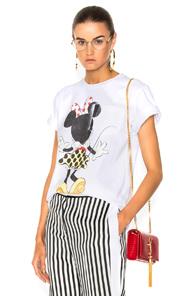 Victoria Beckham Cotton Jersey Minnie Mouse Tee In White