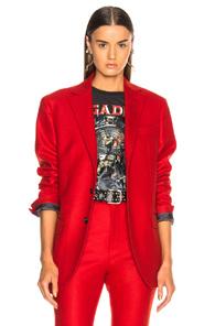 R13 Boyfriend Blazer In Red