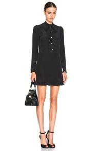 Red Valentino Bow Tie Mini Dress In Black