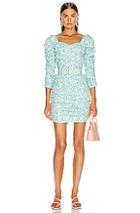 Nicholas Crossover Gathered Dress In Blue,floral