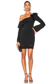 Nicholas Bandage One Shoulder Slim Mini Dress In Black