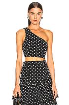 Cinq A Sept Dotted Maayan Top In Black,polka Dots