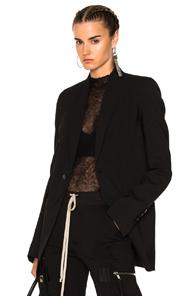 Rick Owens Faun Blazer Jacket In Black