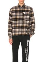 Gosha Rubchinskiy Check Flannel Shirt In Checkered & Plaid,gray