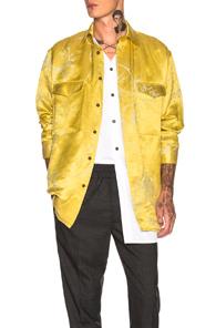 Haider Ackermann Double Layer Shirt In Floral,yellow