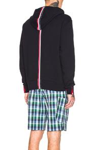Thom Browne Back Stripe Hoodie In Blue