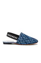 Givenchy Rivington Sling Back Flat In Denim Medium,blue