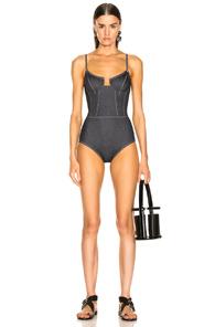 Solid & Striped Veronica Swimsuit In Blue,denim Dark