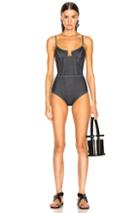 Solid & Striped Veronica Swimsuit In Blue,denim Dark