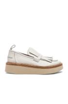 Flamingos Leather Trianon Loafers In White