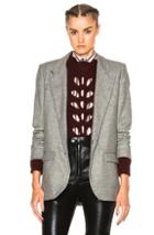 Isabel Marant Kiana Draped Stuff Blazer In Gray