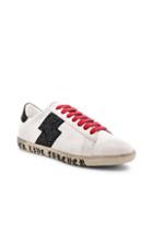 Amiri Glitter Leather Viper Sneakers In White