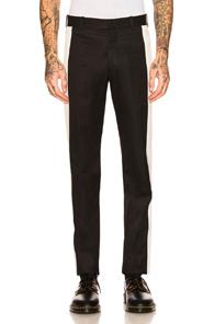 Alexander Mcqueen Side Panel Trousers In Black,white