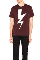 Neil Barrett Abstracted Bolt Tee In Red