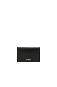Saint Laurent Large Fragments Flap Wallet In Black